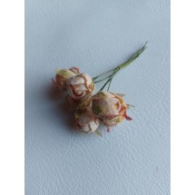 Цветы из ткани "бархат 2 см в пучках (6 шт) цв. оранжевый, цена за пучок